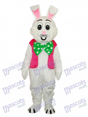 Easter Pink Vest Rabbit Mascot Adult Costume