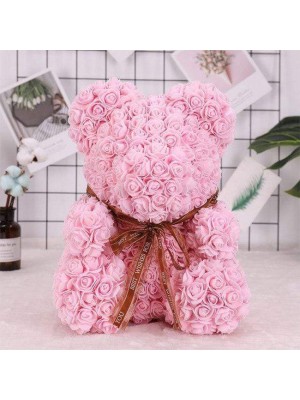 Light Pink Rose Teddy Bear Flower Bear Best Gift for Mother's Day, Valentine's Day, Anniversary, Weddings and Birthday