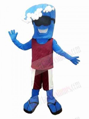 Blue Wave Mascot Costume 