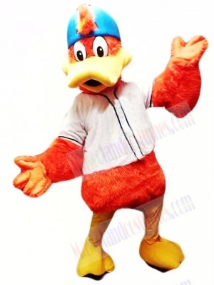 Orange Sport Duck Mascot Costume 