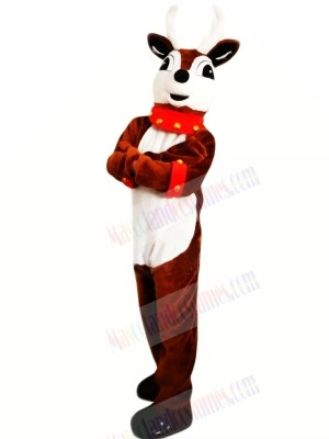 Cute Brown Reindeer Mascot Costumes Cartoon