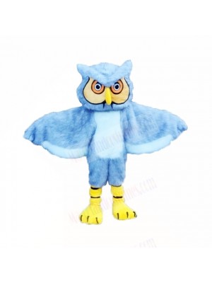 Gray Long Haired Owl Mascot Costumes Cartoon