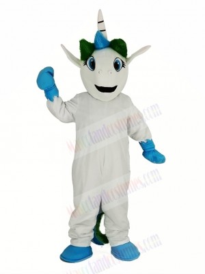 Blue Unicorn Mascot Costume Cartoon	