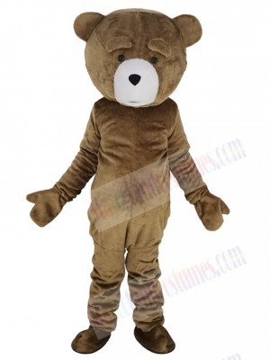 Pitiful Brown Teddy Bear Mascot Costume Animal