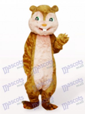 Brown Long Hair Squirrel Animal Adult Mascot Costume