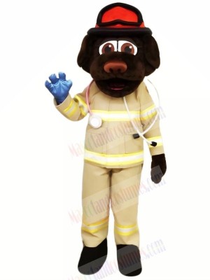 Fire Department Dog with Red Hat Mascot Costumes