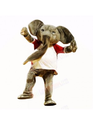Sport Elephant with White Shirt Mascot Costumes Adult