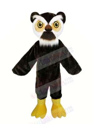 Black Owl with White Eyebrows Mascot Costumes Animal