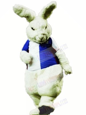 Fierce White Rabbit Mascot Costumes Cartoon