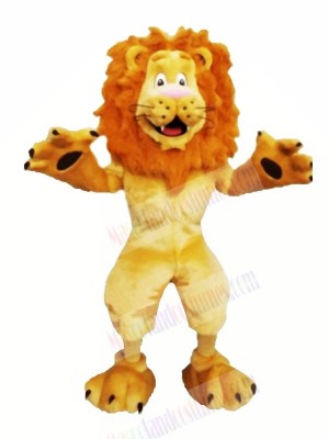 Happy Furry Lion Mascot Costumes Cartoon