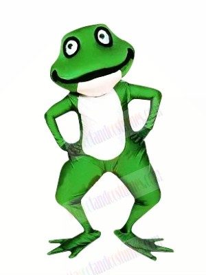 Realistic Green Frog Mascot Costumes Cartoon