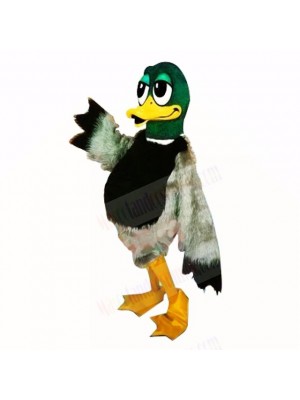 Green Furry Duck Mascot Costumes Cartoon