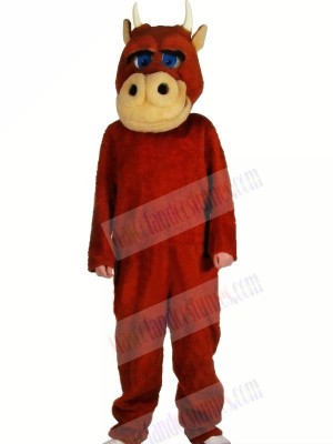 Strong Brown Bull Mascot Costume Adult