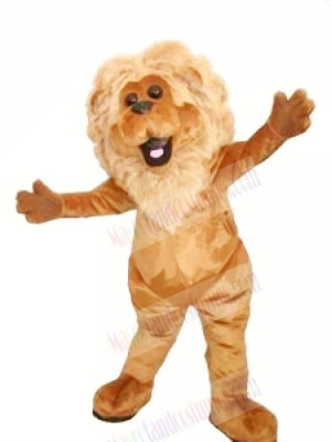 Realistic Furry Lion Mascot Costumes Cartoon