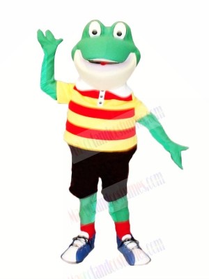 Smiling Frog Mascot Costumes Cartoon