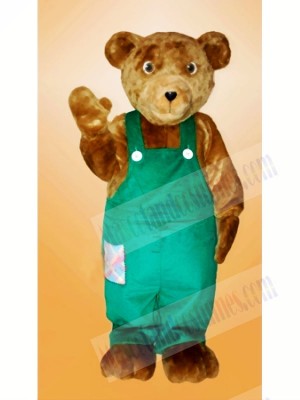 Corduroy Brown Bear Mascot Costumes Animal