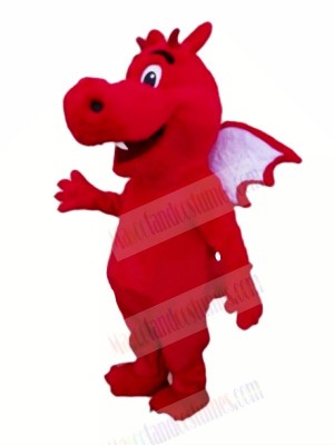 Red Lightweight Dragon Mascot Costumes Cartoon	