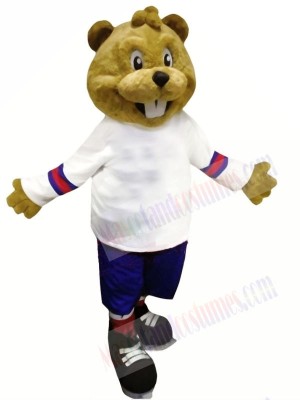 Brown Beaver with Suit Mascot Costumes Animal