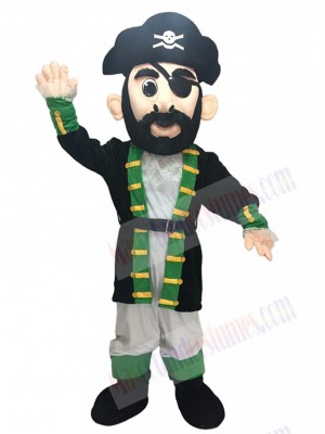 Green Cuff Captain Blythe Pirate Mascot Costume