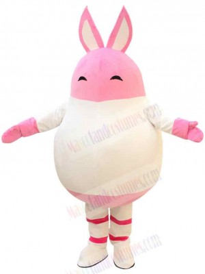 New Designed Pink and White Bunny Mascot Costume Animal