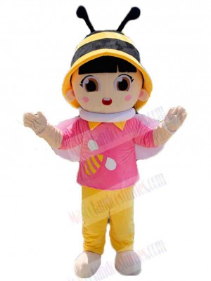 Cute Bee Girl Mascot Costume People