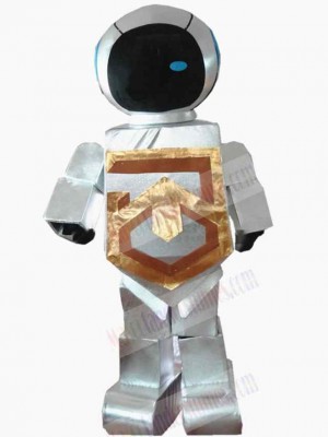 Cool White Robot Mascot Costume People