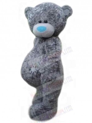 Blue Eyes Gray Bear Bear Mascot Costume For Adults Mascot Heads