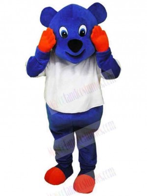 Navy Blue Bear Mascot Costume For Adults Mascot Heads