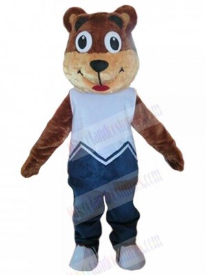 Happy Cartoon Brown Bear Mascot Costume For Adults Mascot Heads