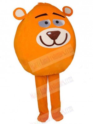 Round Orange Bear Mascot Costume For Adults Mascot Heads