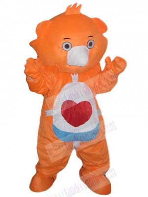 Loving Orange Bear Mascot Costume For Adults Mascot Heads
