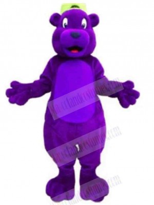 Smart Purple Bear Mascot Costume For Adults Mascot Heads