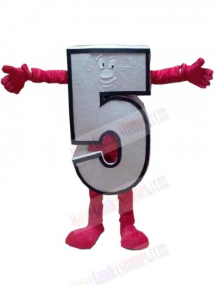 Arabic Number Five Mascot Costume