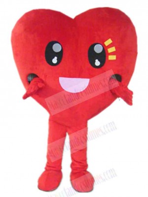 Funny Red Heart Mascot Costume