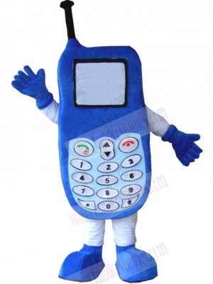 Blue Phone Mascot Costume