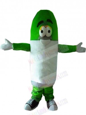 Green and White Pill Mascot Costume