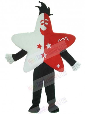 Red and White Star Mascot Costume