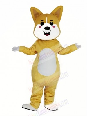 Yellow Lucky Dog Shiba Inu Akita Mascot Costume Animal