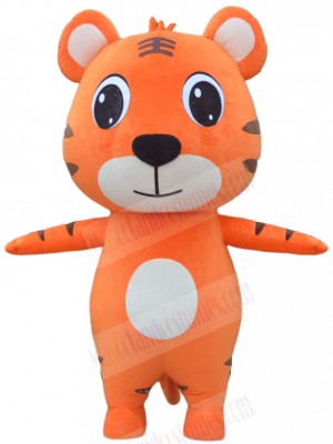 Orange Lucky Tiger Inflatable Costume Blow Up Suit for Party Holiday Gift