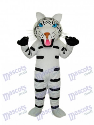 Black and White Tiger Mascot Adult Costume Animal 
