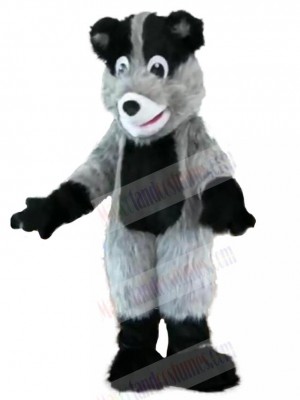 Grey and Black Grizzly Bear Mascot Costume Animal
