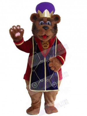 Adult King Bear Mascot Costume Animal