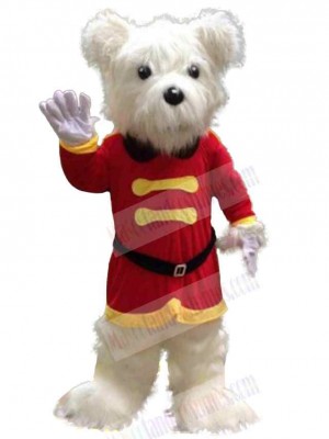 Longhaired White Bear Mascot Costume Animal
