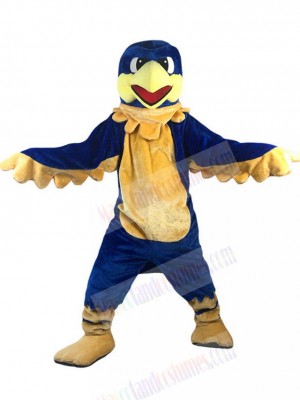 Blue and Yellow Eagle Hawk Mascot Costume Animal