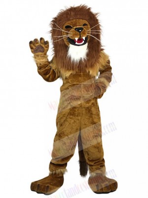 Happy Muscle Lion Mascot Costume Animal