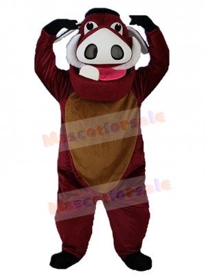 Cute Brown Boar Pig Mascot Costume Animal