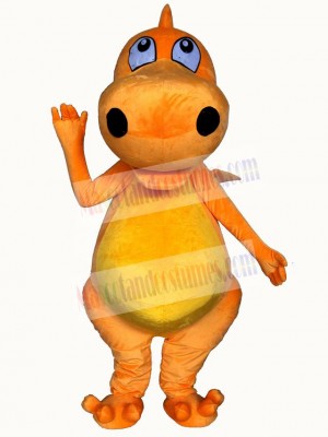 Orange Dragon Mascot Costume Animal