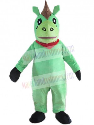Green Horse Mascot Costume Animal