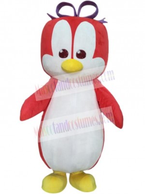 Red Penguin Mascot Costume Ocean