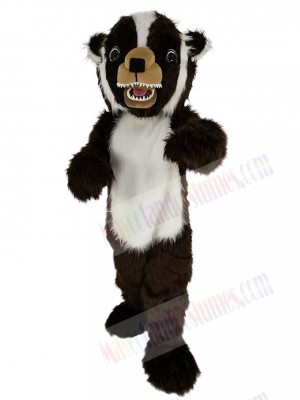 Brown and White Badger Mascot Costume Animal